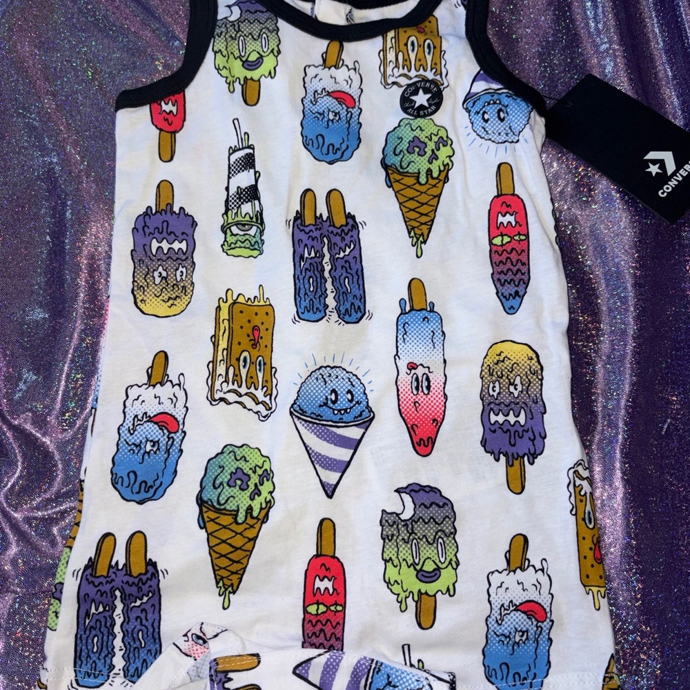 Infant Converse Ice Cream Tank Top Romper